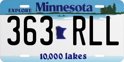 MN license plate 363RLL