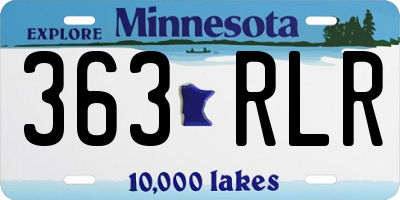 MN license plate 363RLR