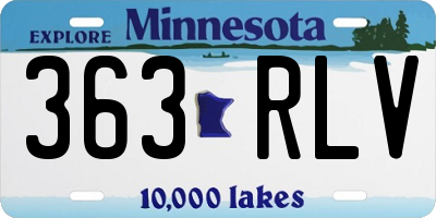 MN license plate 363RLV