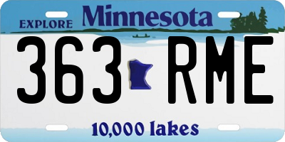MN license plate 363RME