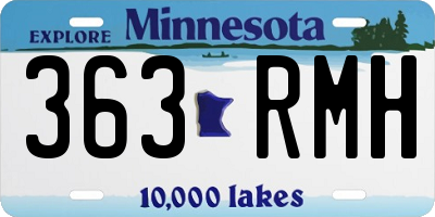 MN license plate 363RMH