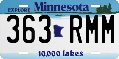 MN license plate 363RMM