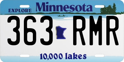 MN license plate 363RMR