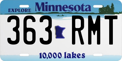 MN license plate 363RMT