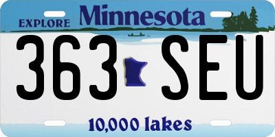 MN license plate 363SEU