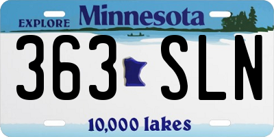 MN license plate 363SLN