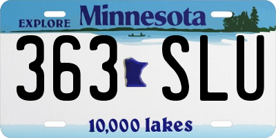 MN license plate 363SLU