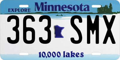MN license plate 363SMX