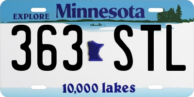 MN license plate 363STL