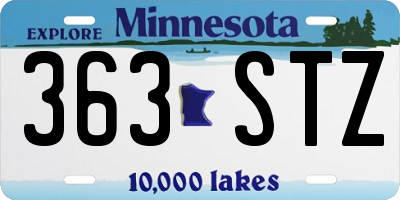 MN license plate 363STZ