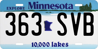 MN license plate 363SVB