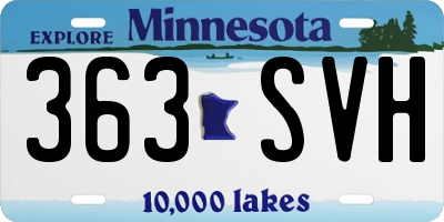 MN license plate 363SVH