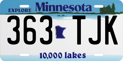 MN license plate 363TJK