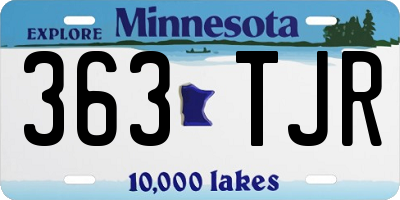 MN license plate 363TJR
