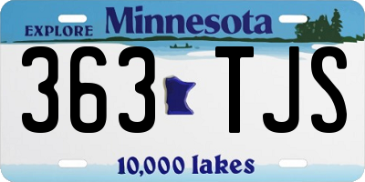 MN license plate 363TJS