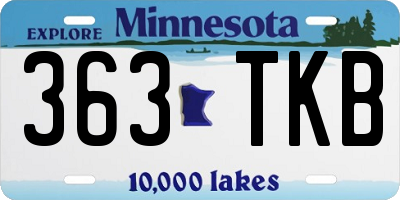 MN license plate 363TKB