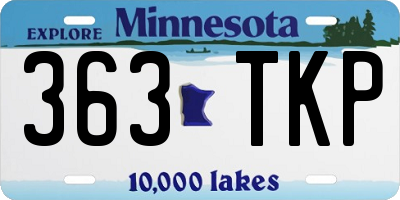 MN license plate 363TKP