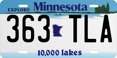 MN license plate 363TLA