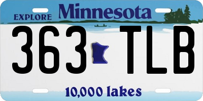 MN license plate 363TLB