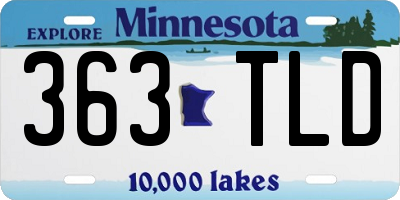 MN license plate 363TLD