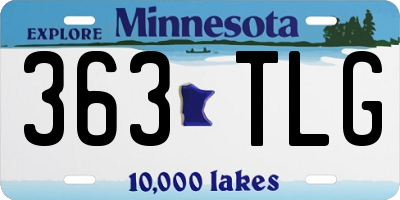 MN license plate 363TLG