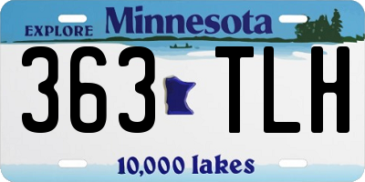MN license plate 363TLH