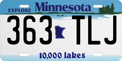 MN license plate 363TLJ