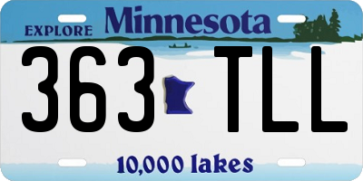 MN license plate 363TLL