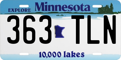 MN license plate 363TLN