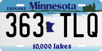 MN license plate 363TLQ