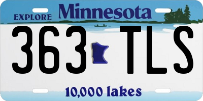 MN license plate 363TLS