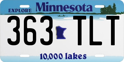 MN license plate 363TLT