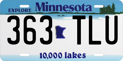 MN license plate 363TLU
