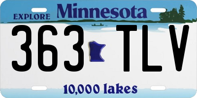 MN license plate 363TLV