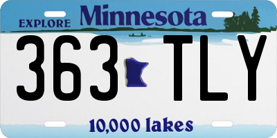 MN license plate 363TLY