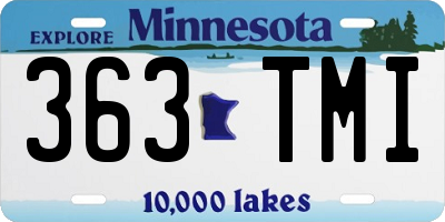 MN license plate 363TMI