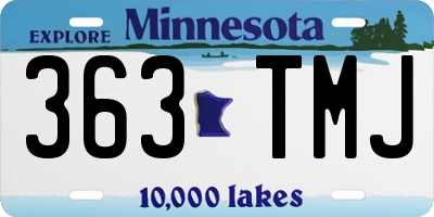 MN license plate 363TMJ