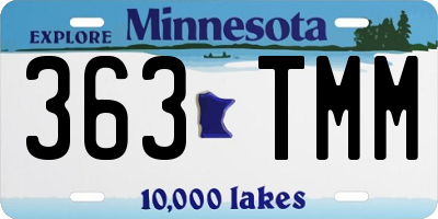 MN license plate 363TMM