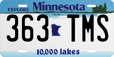 MN license plate 363TMS