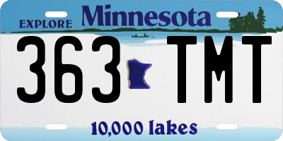 MN license plate 363TMT