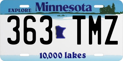 MN license plate 363TMZ
