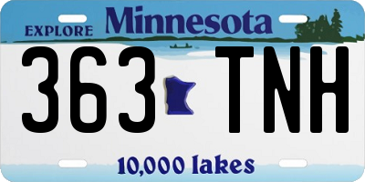 MN license plate 363TNH