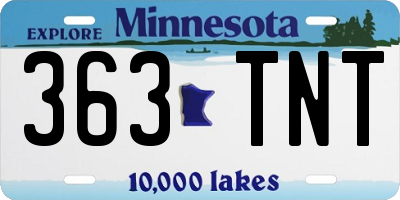 MN license plate 363TNT