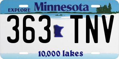 MN license plate 363TNV