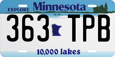 MN license plate 363TPB
