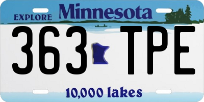 MN license plate 363TPE