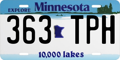 MN license plate 363TPH