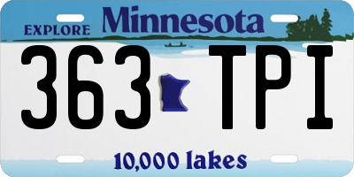MN license plate 363TPI