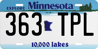 MN license plate 363TPL