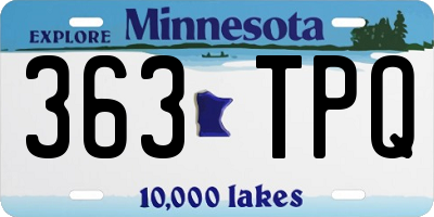 MN license plate 363TPQ